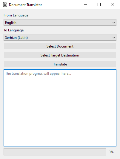 Microsoft Document Translator